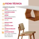 Ver imagem 6 de Sala de Jantar Mesa Ane 220cm Tampo Laqueado com Vidro Canto Moeda e 8 Cadeiras Eva