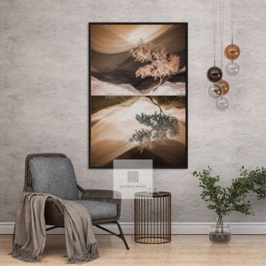Quadro Decorativo Árvore Abstração Reflexo Crescimento