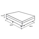 Ver imagem 2 de Cama Box com Baú Casal Homequeen Sintético Bege 41x138x188 Estrutura em Madeira
