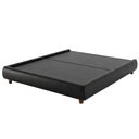 Ver imagem 1 de Cama Casal Japonesa Pés Madeira 154cm Firenze Corano Preto - Nexta Casa