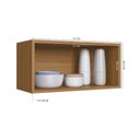 Ver imagem 4 de Armário Aéreo Modulado para Geladeira Fidelitá Mariana 60cm 2 Portas Freijó/camurça