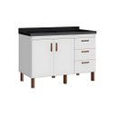 Ver imagem 1 de Gabinete de Cozinha 144 cm 2 Portas 3 Gavetas Balcão Branco:Branco