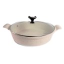 Ver imagem 1 de Frigideira Branca Antiaderente Marmorizada Javali Aa 30cm 2101jav