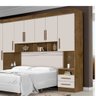 Dormitório Completo Georgia  Para Cama Box Casal 1,38m Jequitibá/Off White J&A - 5