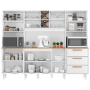 Ver imagem 4 de Kit de Armários para Cozinha MDP 8 Portas 3 Gavetas Apollo Branco