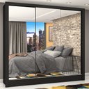 Ver imagem 1 de Guarda Roupa Casal 3 Portas com Espelho Porto Premium Espresso Móveis