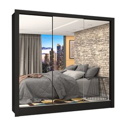 Guarda Roupa Casal 3 Portas com Espelho Porto Premium Espresso Móveis - 3