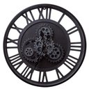 Ver imagem 1 de Relogio de Parede em Metal Cinza com Numeros Romanos 47,5cm