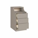 Ver imagem 4 de Mesa de Cabeceira 3 Gavetas Elegance Cinza