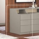 Ver imagem 2 de Mesa de Cabeceira 3 Gavetas Elegance Cinza