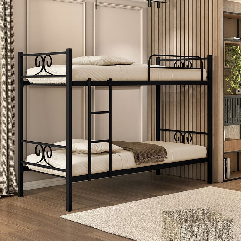 Beliche Tubolar em Aço Domus Reforçada para Pousadas, Alojamentos Preto Beliche Tubolar em Aço Domus Reforçada para Pousadas, Alojamentos Preto