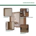 Ver imagem 4 de Guarda Roupa Casal Nevada 3 Portas Carvalho Fendi com Cômoda Gaveteiro Georgia Carvalho Fendi -