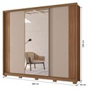Ver imagem 5 de Guarda Roupa Casal Nevada 3 Portas Carvalho Fendi com Cômoda Gaveteiro Georgia Carvalho Fendi -