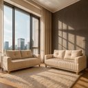 Ver imagem 1 de Sofá 3x2 Lugares Leona Bom Pastor Linho Bege