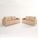 Ver imagem 2 de Sofá 3x2 Lugares Leona Bom Pastor Linho Bege