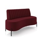 Ver imagem 5 de Sofá Living Decorativo 2 Lugares 1,35m Katara Veludo Bordô G33 - Gran Belo