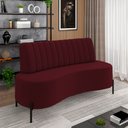 Ver imagem 1 de Sofá Living Decorativo 2 Lugares 1,35m Katara Veludo Bordô G33 - Gran Belo