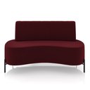 Ver imagem 2 de Sofá Living Decorativo 2 Lugares 1,35m Katara Veludo Bordô G33 - Gran Belo