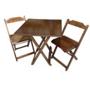 Ver imagem 5 de Conjunto Mesa Dobrável 70x70 Mdf com 2 Cadeiras Imbuia