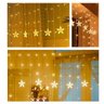 Pisca Cascata Estrelas 405 Leds Amarelo Fio Branco 10m 220v - 5
