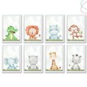 Ver imagem 4 de Kit 8 Quadros Decorativos Infantil Safari Baby: Pinus