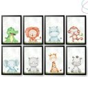 Ver imagem 2 de Kit 8 Quadros Decorativos Infantil Safari Baby: Pinus