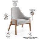 Ver imagem 7 de Poltrona Decorativa Sakura L02 Bouclê Cinza - Lyam Decor