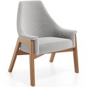 Ver imagem 1 de Poltrona Decorativa Sakura L02 Bouclê Cinza - Lyam Decor