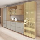 Ver imagem 1 de Cozinha Marquesa 6 Peças 9 Portas Cristaleira Reflecta 100% MDF Bege/Nature Greige