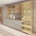 Ver imagem 1 de Cozinha Marquesa 6 Peças 9 Portas Cristaleira Reflecta 100% MDF Bege/Nature Greige