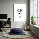 Ver imagem 1 de Quadro Decorativo Yoga Natural Minimalista - 70x50cm:moldura Branca