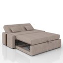 Ver imagem 5 de Sofá Cama Retrátil 2 Lugares 145 Linho Charlotte Matrix Cor:sintetico Marrom e Linho Cru