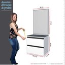Ver imagem 4 de Conjunto Para Banheiro Aço Gabinete Gaia 60 Com Espelho Sem Cuba Cozimax Branco