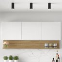 Ver imagem 1 de Armário para Cozinha 3 Portas 150cm Line Branco/Supremo/Freijó