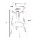 Ver imagem 3 de Banqueta Alta para Cozinha Ratan Preta Cristal