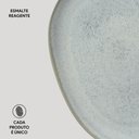 Ver imagem 5 de Conjunto C/ 6 Pratos Raso Oval Orgânico Green Granite Ø 31x24x2,5 Cm