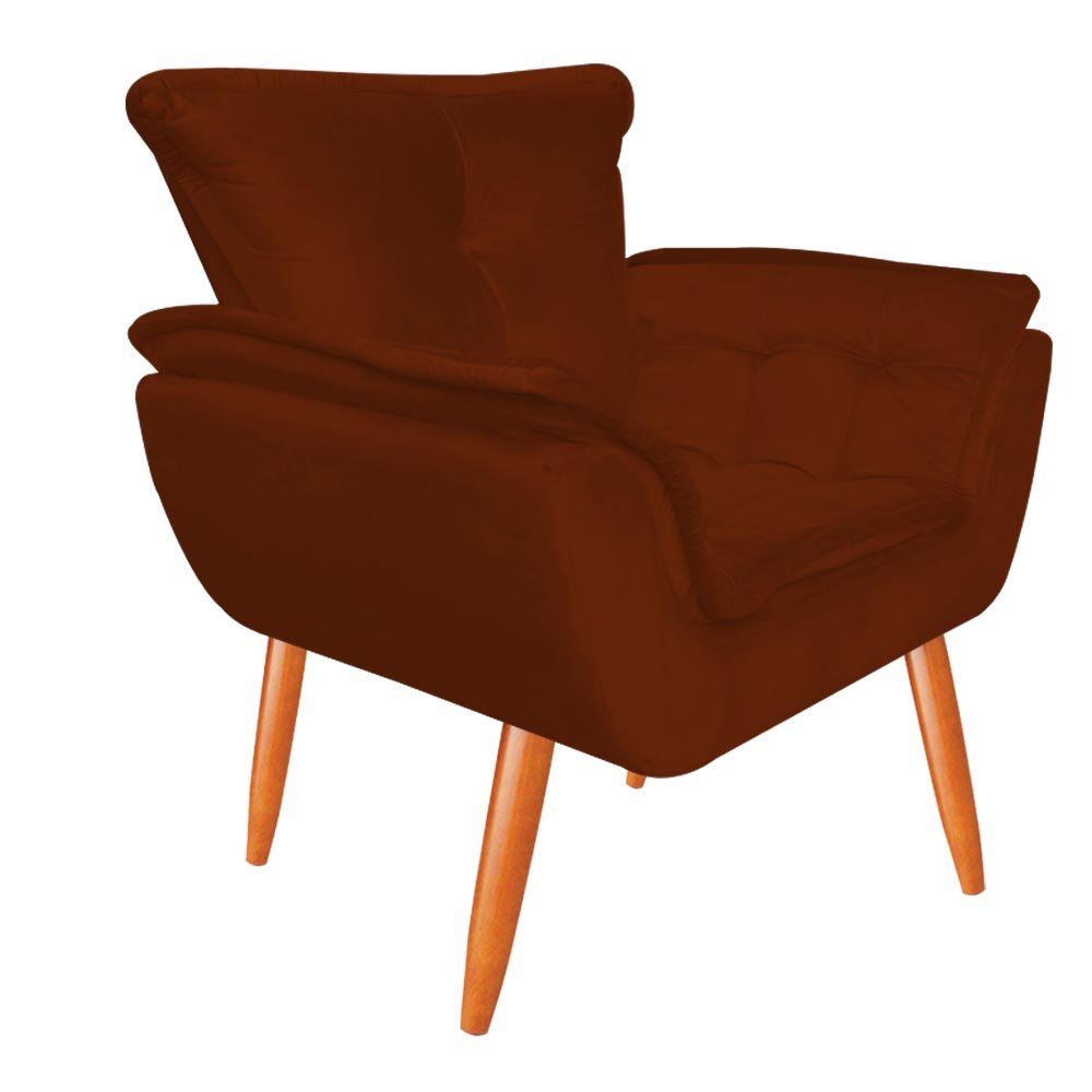 Kit 3 Poltrona Opala Decoração Luxo Pé Palito Sala Estar Escritório Recepção Clinica Veludo - 4