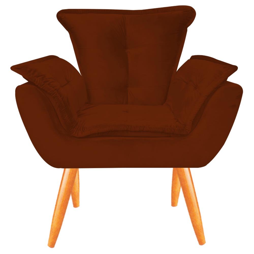 Kit 3 Poltrona Opala Decoração Luxo Pé Palito Sala Estar Escritório Recepção Clinica Veludo - 3