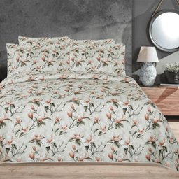 Colcha de Casal Magnólia Habitat Estampada com 3 Peças. - 1