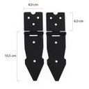 Ver imagem 4 de Kit Ferragens para Baú 14 Peças Alça Dobradiças Medalhão Preto Fosco