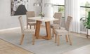 Ver imagem 2 de Mesa Jantar Lins 120 4 Cadeiras Esther Creme - Henn