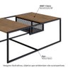 Mesa de Centro Industrial York 100 cm - Vermont/Preto - 2