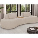 Ver imagem 1 de Sofá Modular Hyun 3 Lugares Retrátil 285cm Bege Linho Sala Nobre