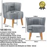Cadeira Estofada para Sala de Estar Tecido Veludo Aconchegante Reforçada Ergonômica - 3