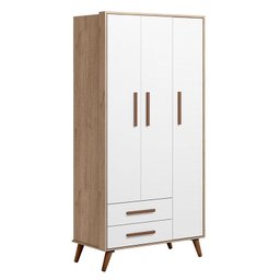 Guarda Roupa Infantil Q Encanto 3830 Retrô Carvalho TOQ Rústico Branco – Qmovi - 1 Guarda Roupa Infantil Q Encanto 3830 Retrô Carvalho TOQ Rústico Branco – Qmovi - 1