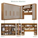 Ver imagem 6 de Guarda-Roupa de Canto Modulado 11 Portas 4 Gavetas Portugal Off White/Cinamomo/Off-White