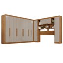Ver imagem 2 de Guarda-Roupa de Canto Modulado 11 Portas 4 Gavetas Portugal Off White/Cinamomo/Off-White