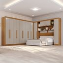 Ver imagem 1 de Guarda-Roupa de Canto Modulado 11 Portas 4 Gavetas Portugal Off White/Cinamomo/Off-White