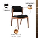 Ver imagem 2 de Kit 8 Cadeiras Decorativa Sala de Jantar Luxo Luna Facto Preto - Mozzelar