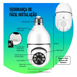Câmera Ip Wi-fi Inteligente Y8177 Full Hd 1080p Visão Noturna Movimento Automático - 3